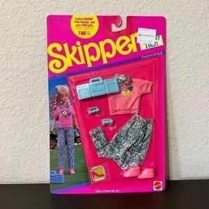 Skipper Trendy Teen Fashions Barbie Doll Boom Box Acid Wash Jeans Vintage New